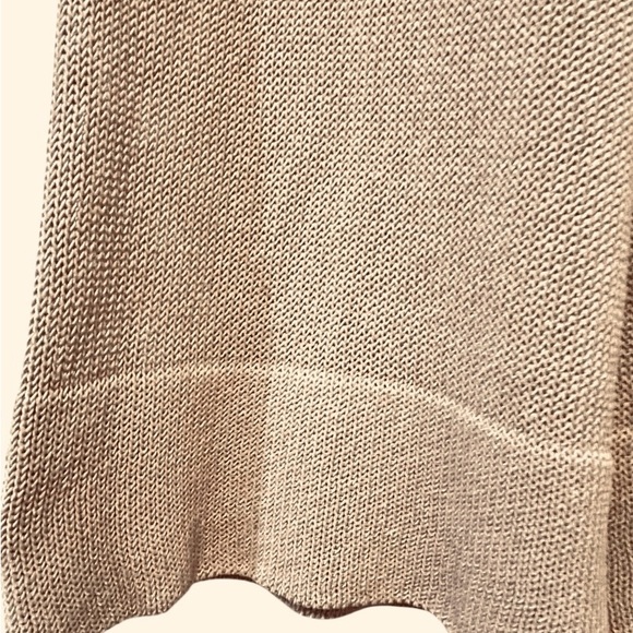 ZARA NWT Knit Wide Leg Pants Tan Camel Neutral Color Wide Hem Size Small - Picture 7 of 8